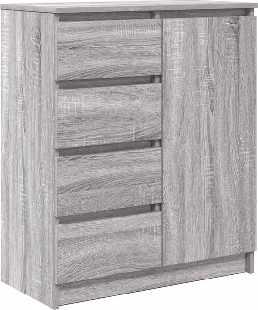 Credenza | Madia | Buffet da pranzo | Armadio da pranzo con Cassetti Grigio Sonoma 71x35x84 cm in Truciolato