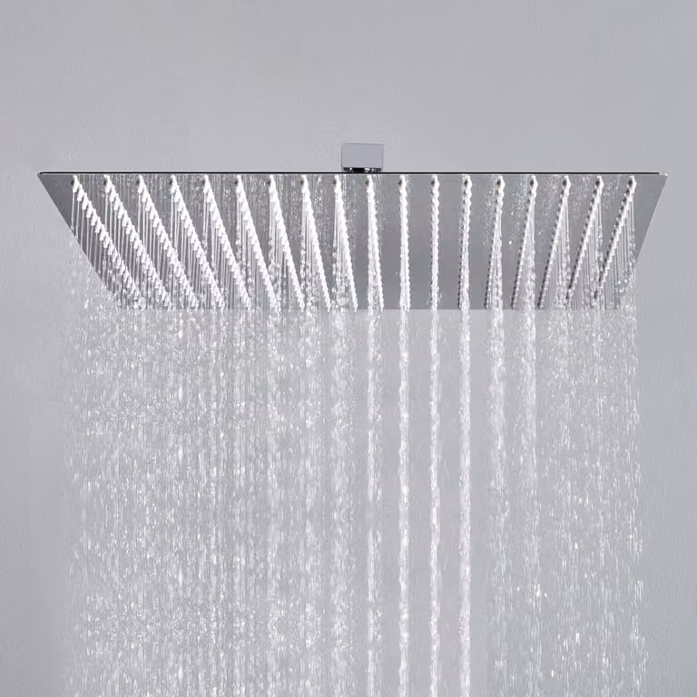 Doccia a soffitto, 40x40 cm, cromata, per bagno