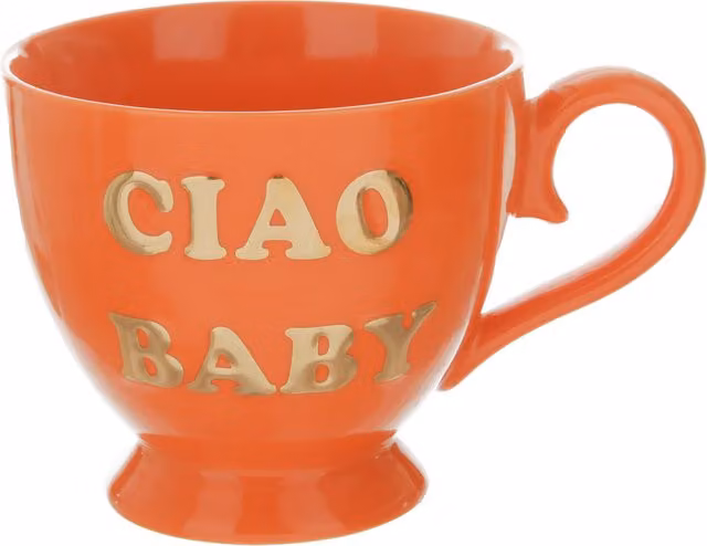 Tazza in porcellana arancione Ciao Baby Loving KASANOVA 500 ml