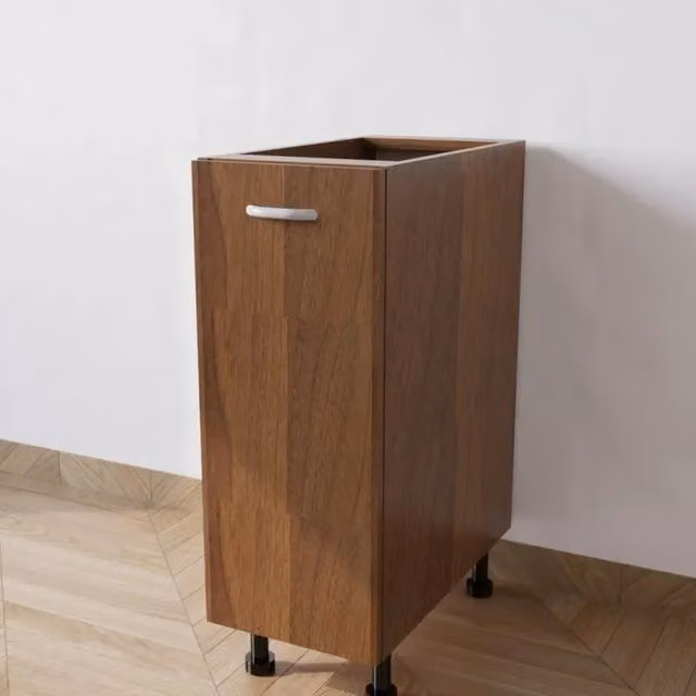 Base cucina Calandrelli con 1 anta in legno color noce, finitura opaca, L: 30 cm, P: 55,5 cm, H: 72 cm