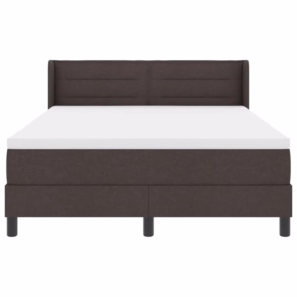 Letto a molle con testiera vidaXL in tessuto marrone L: 140 cm, P: 200 cm, H: 203 cm – 2