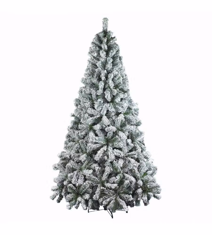 Albero di Natale Dolomiti Innevato 210 cm - Verde e Bianco - 990 Rami