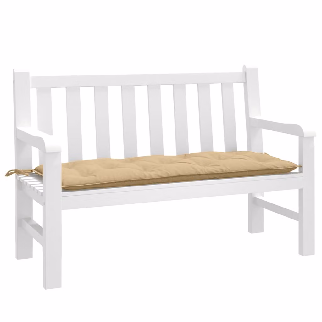vidaXL Cuscino per Panca da Giardino Beige Mélange L: 120 cm, P: 50 cm, H: 7 cm