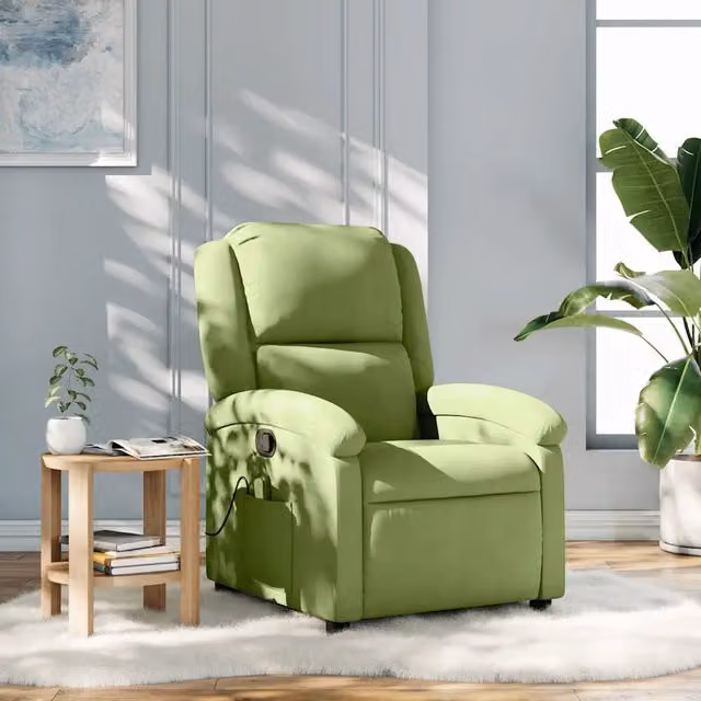 Poltrona Relax Reclinabile vidaXL in Velluto Verde con Braccioli e Regolazione Manuale – 1