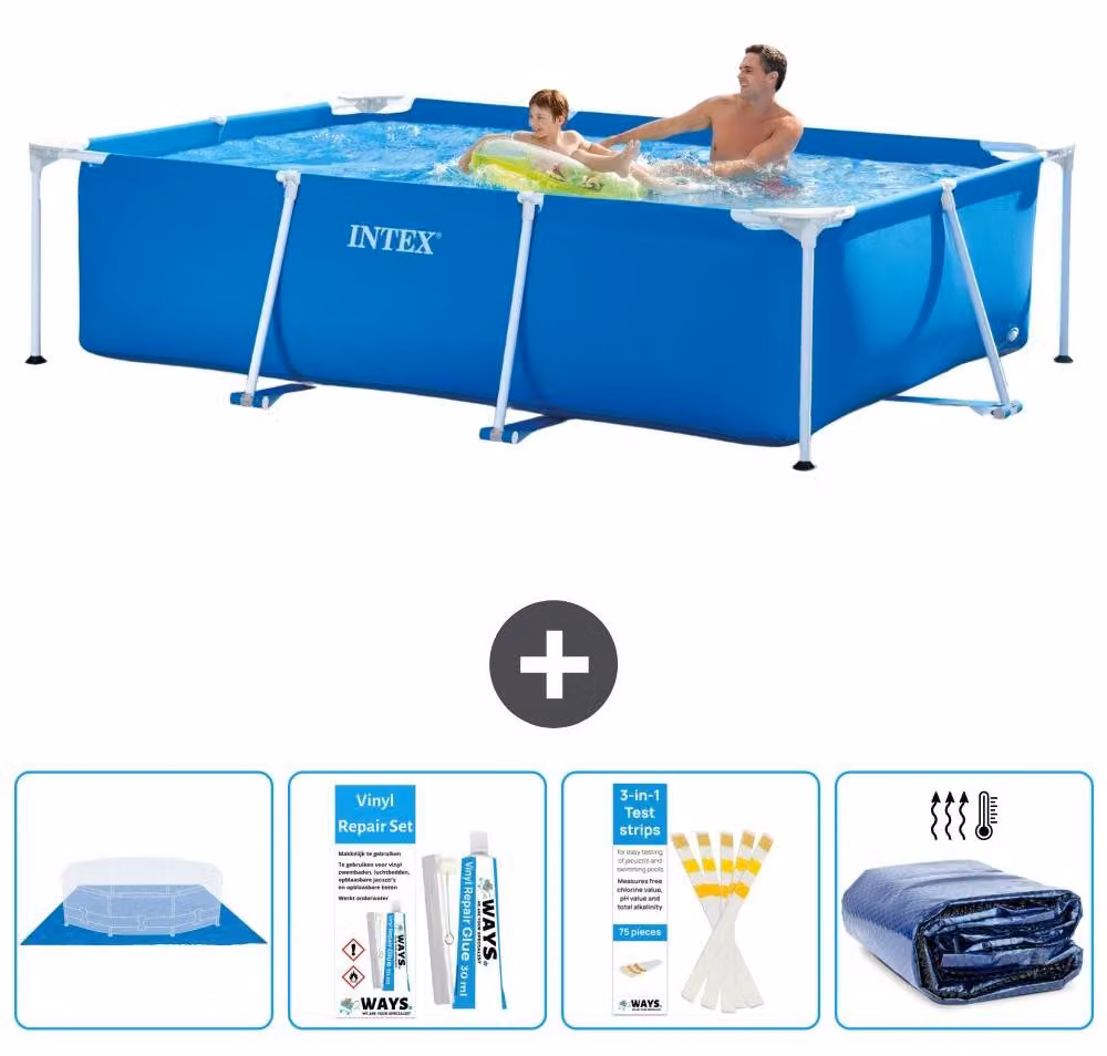 Piscina fuori terra rettangolare - 260x160x65 cm - 5 pezzi - Modello S22345