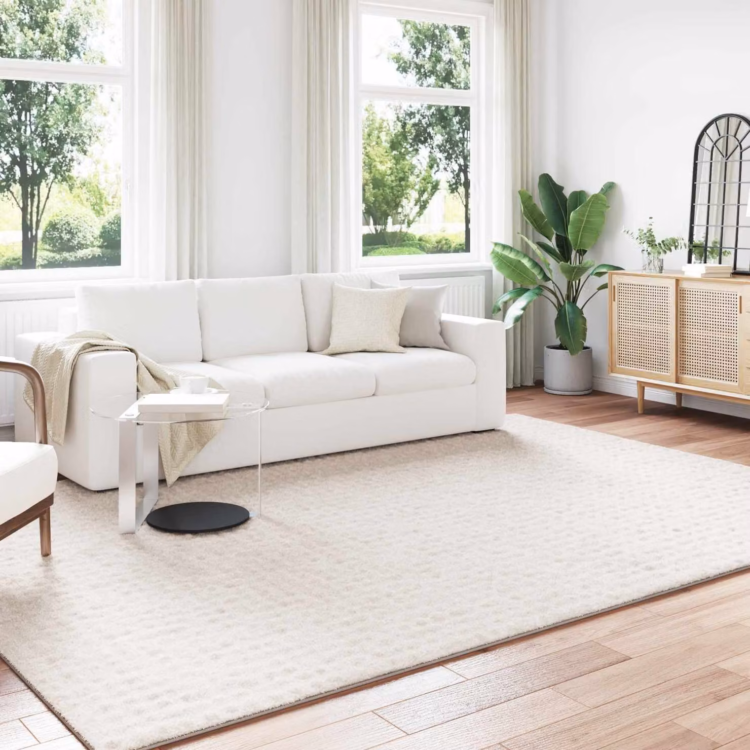 Tappeto per area SIROLO vidaXL moderno in poliestere beige L: 280 cm x P: 200 cm