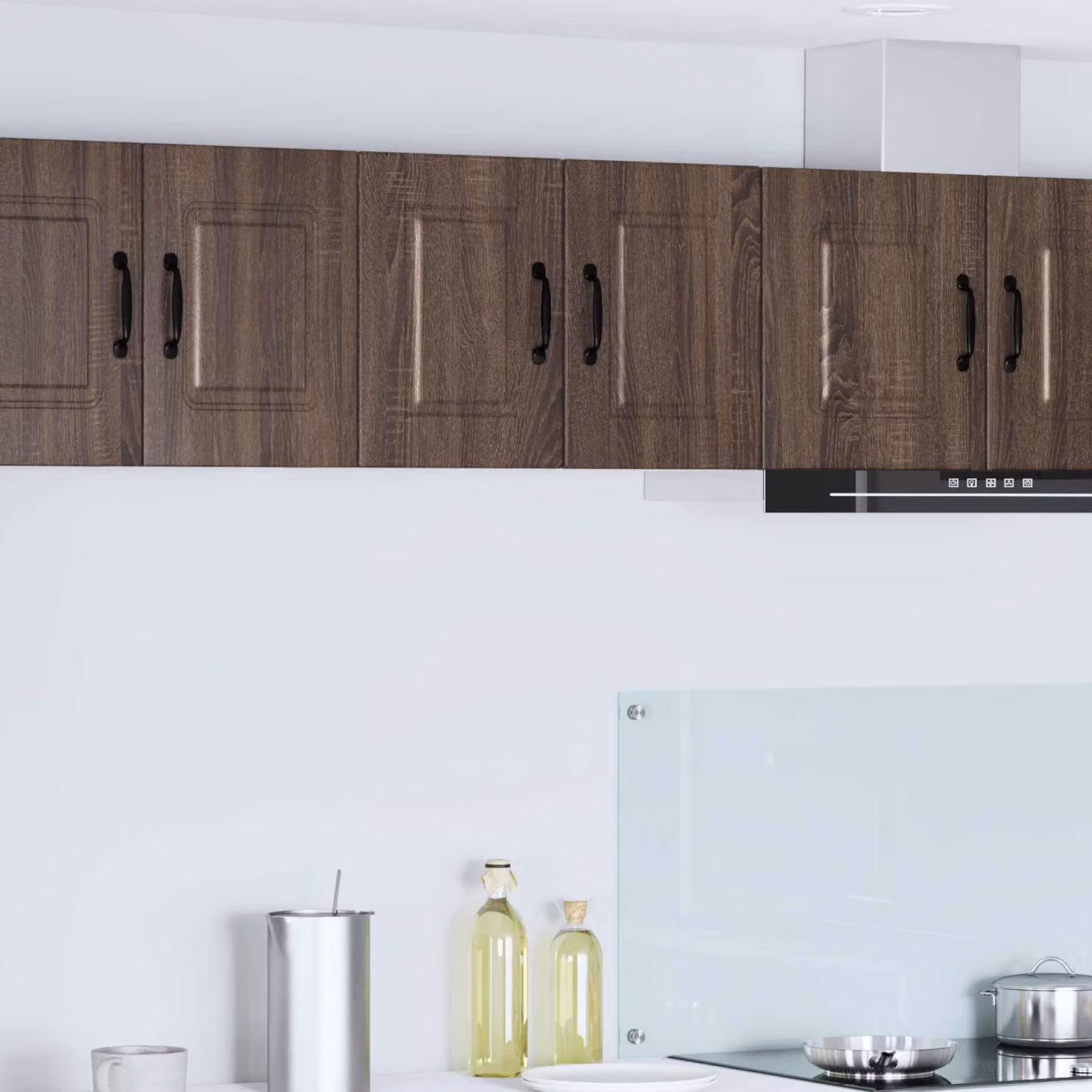 Armadietto a muro moderno vidaXL PORTO in rovere marrone con ante a battente e ripiani interni L/P/H: 30 x 31 x 40 cm