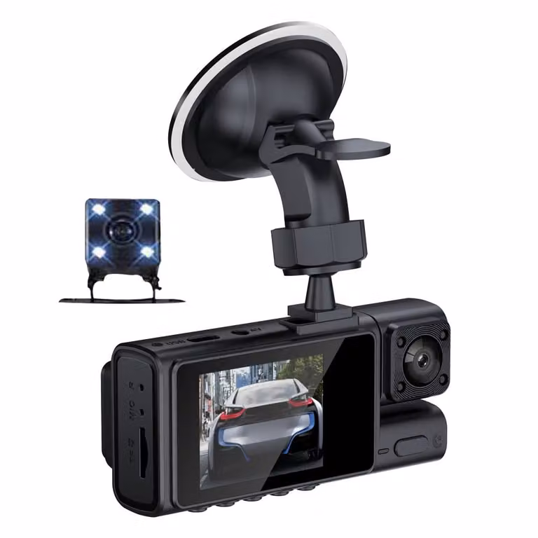 3 telecamere Dash Cam, monitoraggio del parcheggio chiaro specchio retrovisore dell'auto, specchio retrovisore dell'auto, videocamera di registrazione dell'auto, registratore grandangolare della telecamera dell'auto, registratore di guida di sicurezza aut