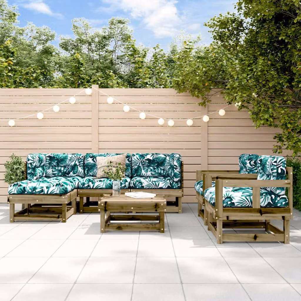 Maison Exclusive - Set da giardino da 7 pezzi in legno di pino trattato
