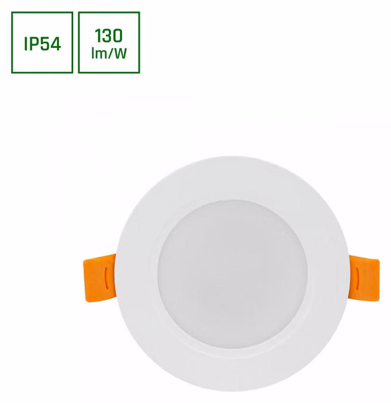 Luce da incasso LED 5W 230V 110° Ø95x31mm bianco tondo DURE 3 IP54