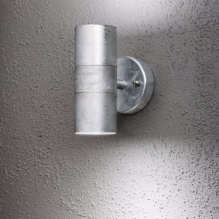 Konstsmide Modena Up&Down Applique Up & Down in acciaio zincato con vetro trasparente