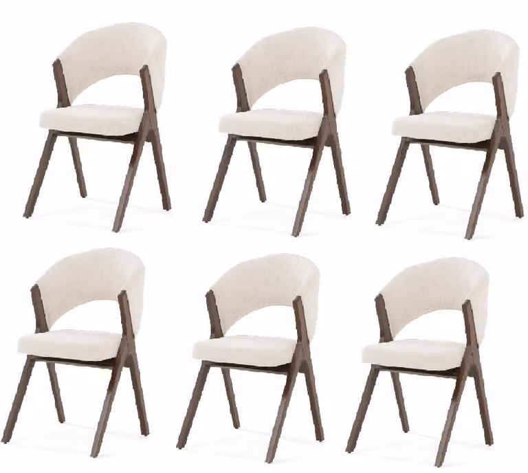 Beigefarbenes modernes Stuhlset Weicher Stuhl Esszimmerstuhl Küchenstühle