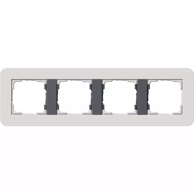 Gira 0214421 Cornice di copertura 4f Gira E3 Grigio chiaro/Antracite