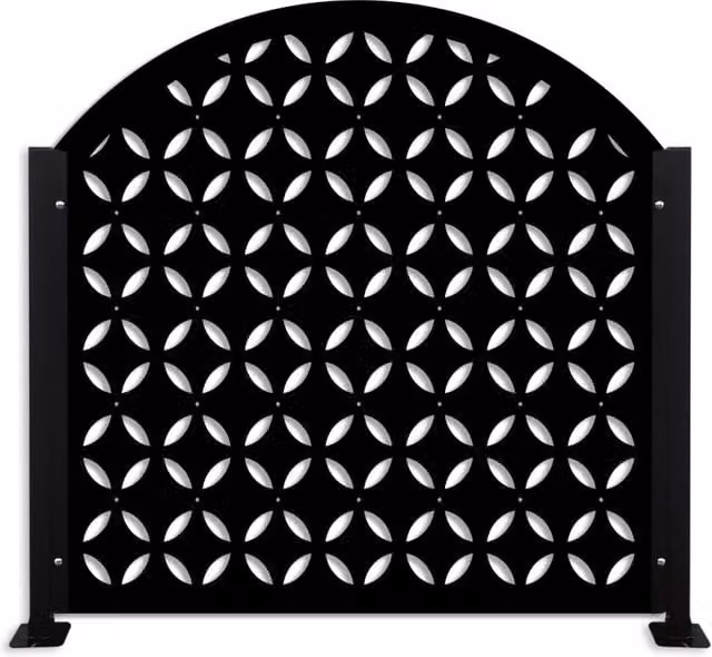 Ringhiera curva Signorbit in PVC nero opaco L: 118 cm, P: 118 cm, H: 118 cm