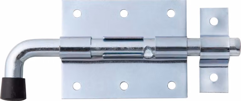 Alberts 863500 Chiusura a catenaccio, con maniglia tonda e anello fisso, zincato blu, piastra 80 x 66 mm, bullone Ø 11,5 mm, lunghezza totale 143 mm, set da 10