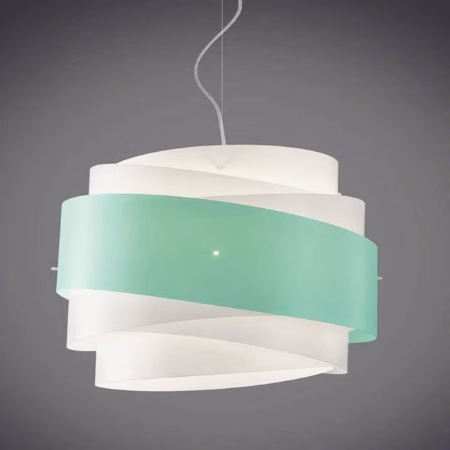 Lampadario a sospensione BEA tre luci Verde diametro 60x h38 cm