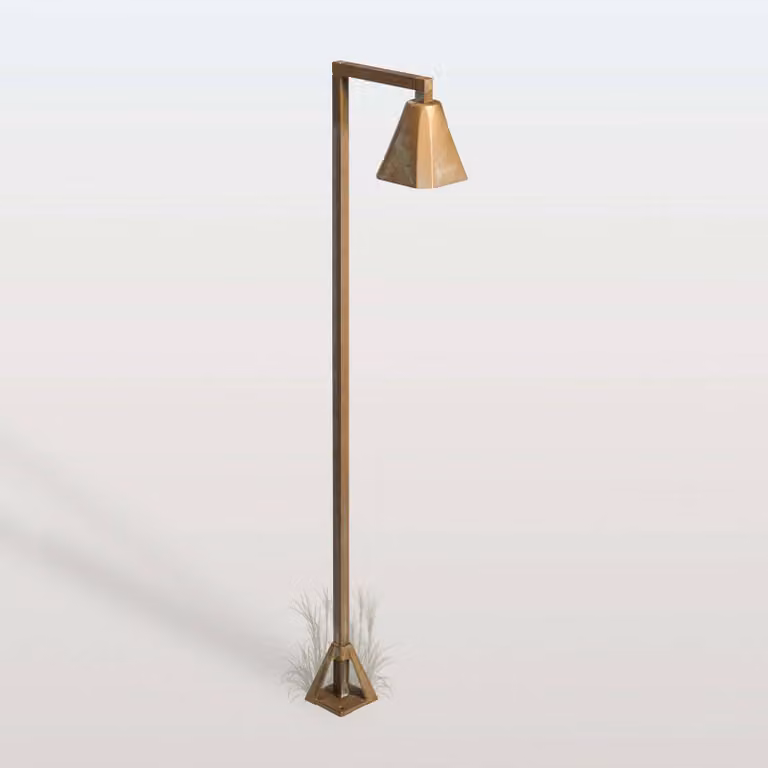Moretti Luce Lampione a LED Silva Frame, 100 x 19 cm, ottone anticato Frame, Bronzo / Ottone antico, Ottone, Campagna / Rustiche