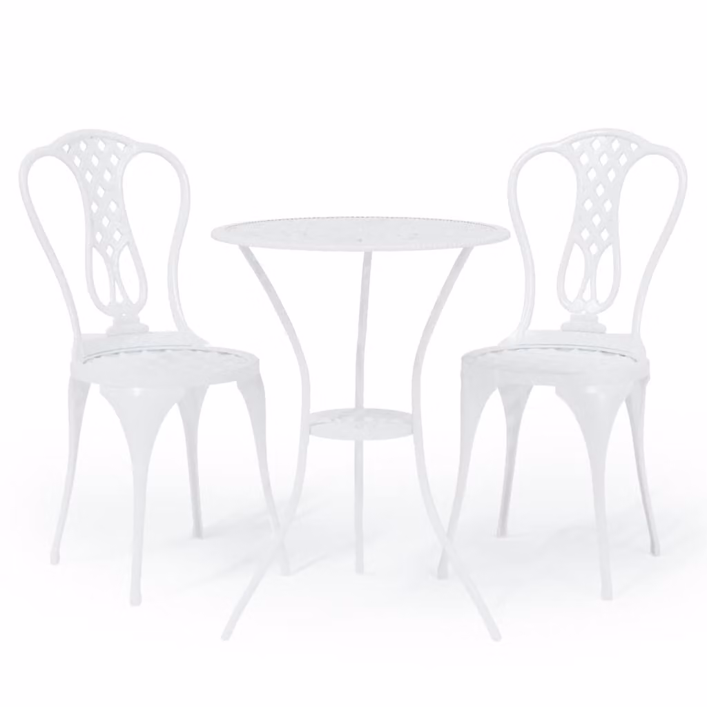 Set da Bar 3 pz in Alluminio Pressofuso Bianco
