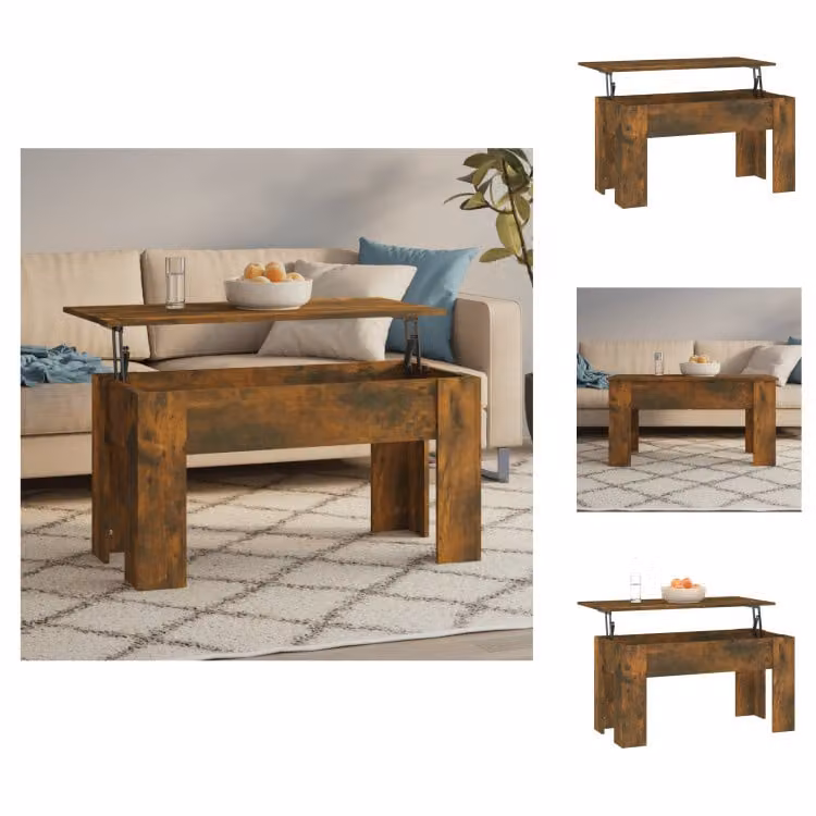 vidaXL Tavolino in rovere affumicato 101x49x52 cm materiale a base di legno - Tavolini da caffè