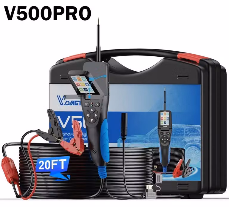 V500PRO - Tester per circuiti elettrici automobilistici - 9–30 V - Verifica di circuiti aperti e cortocircuitati - Localizzatore di guasti ai fusibili - Precisione ±0,3%