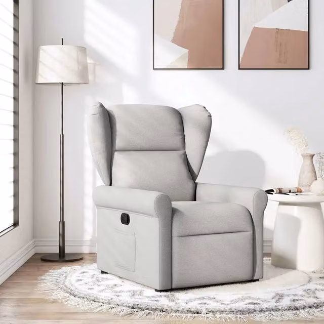 Divano Sedia-Poltrona Reclinabile in Tessuto Grigio Nuvola 497713