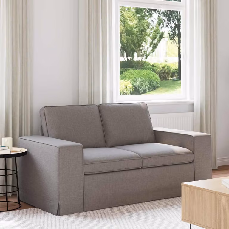Divano moderno vidaXL Talpa in tessuto con coperture rimovibili, L: 162 cm, P: 80 cm, H: 82 cm
