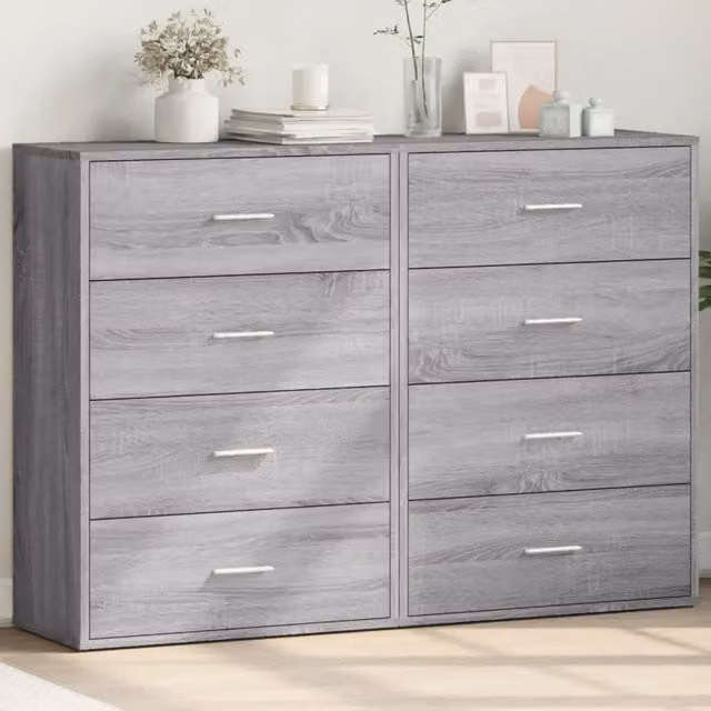 Credenze 2 pz Grigio Sonoma 60x31x84 cm in Legno Multistrato 3276586