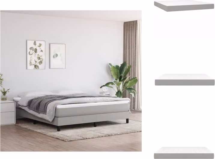 vidaXL Materasso a molle insacchettate grigio chiaro 160x200x20 cm in tessuto - Materassi