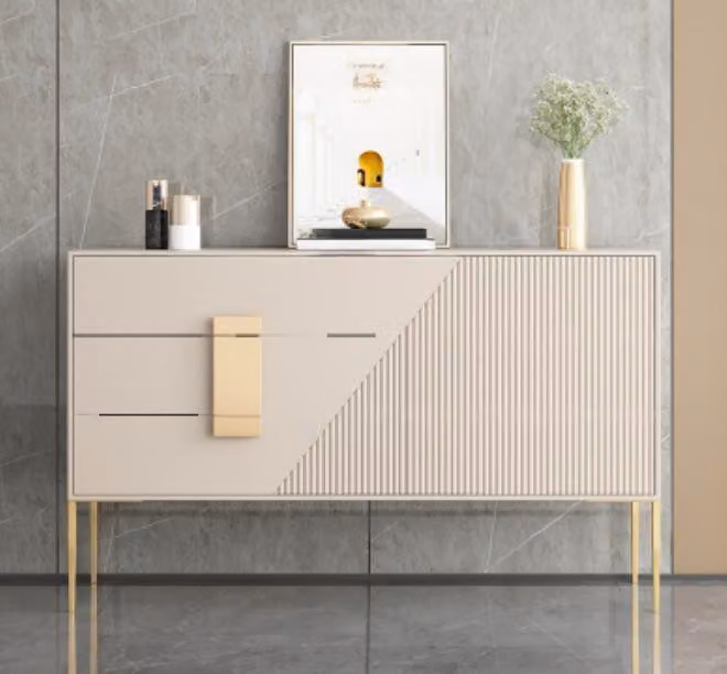 Kommode Sideboard Holz Grau Esszimmer Design luxus Modern Möbel