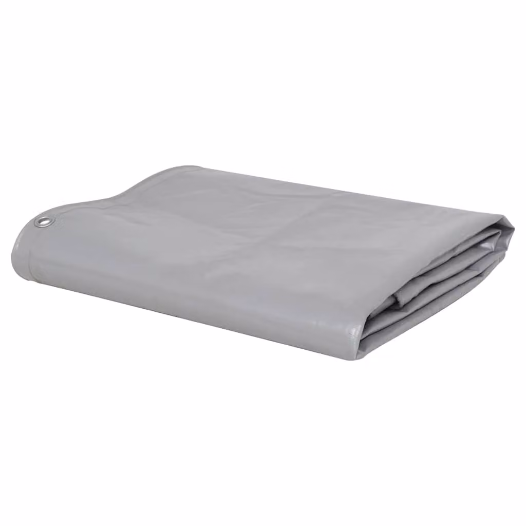 Telo di copertura vidaXL grigio con rivestimento in PVC 3 x 3 m – 1