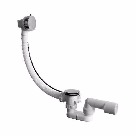 Jika Mio - Set di scarico per vasca 550 con troppopieno, bowden, plastica/metallo H2948160040001