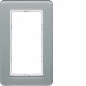 Cornice Berker con ampia apertura, Q.7, vetro bianco polare, bianco, vetro, senza viti, Berker, Q.7, IP20