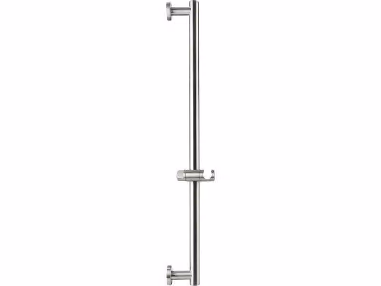 Asta doccia con supporto doccia scorrevole, interamente in metallo, 71 cm, acciaio inox