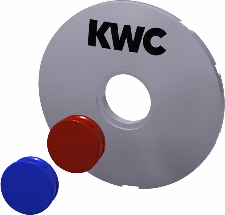 KWC AR Firmenplakette, weiß, Farbstopfen, 2000104793