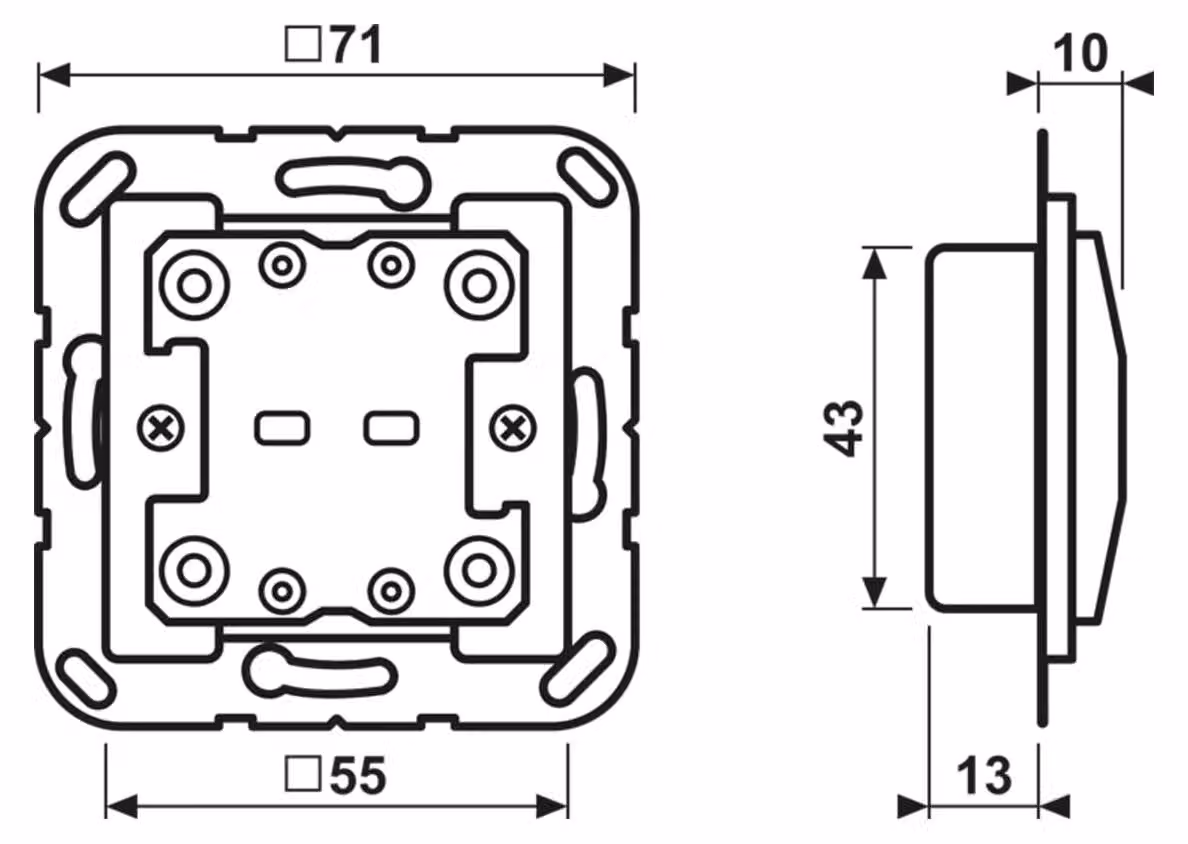 JUNG A10921ST KNX Taster Universal 2fach (A10921ST)