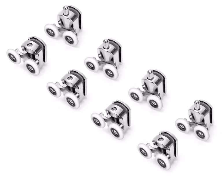 Set di 8 rotelle per porta doccia, diametro 23 mm, per bagno