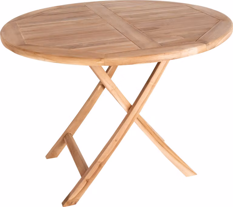 Tavolo da giardino Oline Ø100 cm in teak massiccio.