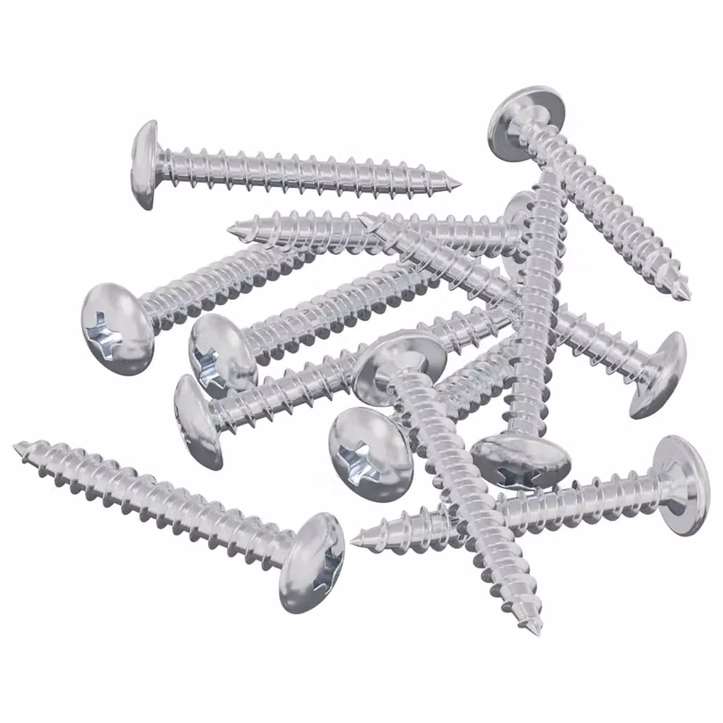 vidaXL Viti per Legno Autoperforanti in Acciaio Inox Argento Phillips – 2