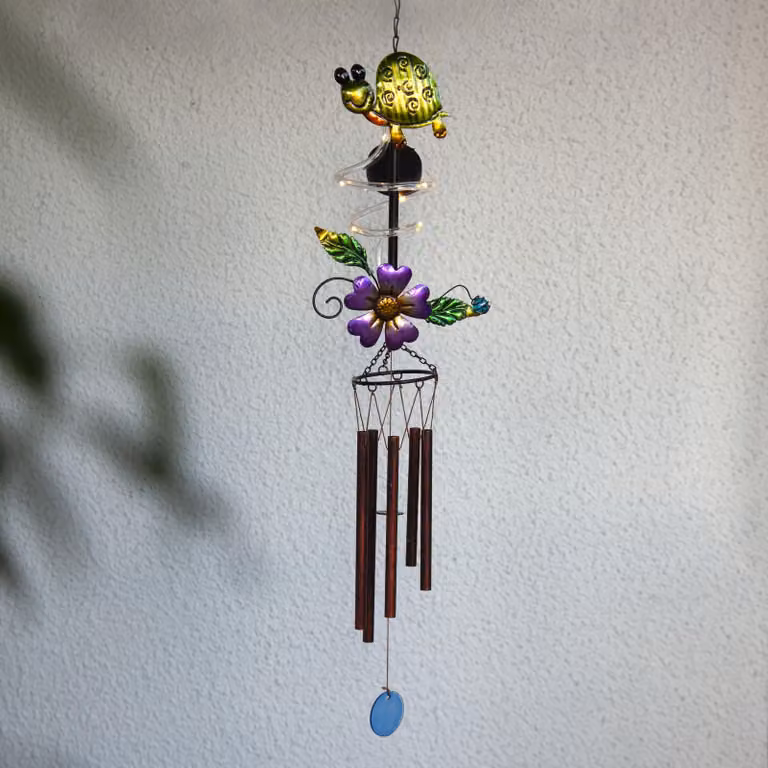 Campana solare a LED 'Turtle', colorata, circa 104x17 cm