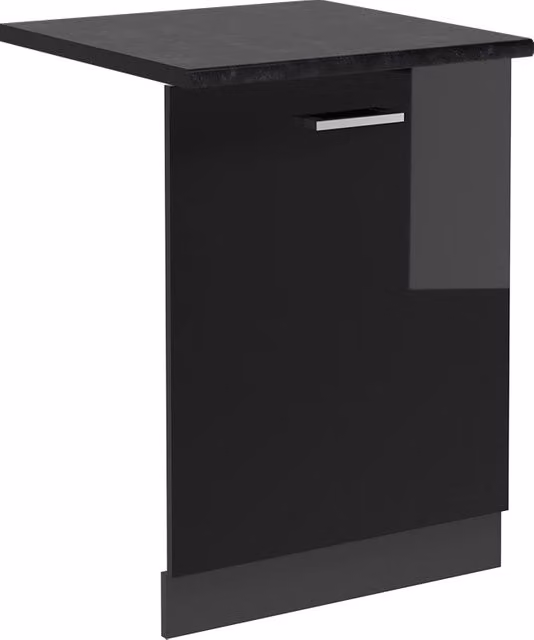 Pannello frontale per lavastoviglie Vicco R-Line Nero lucido/Antracite opaco, Larghezza: 60 cm