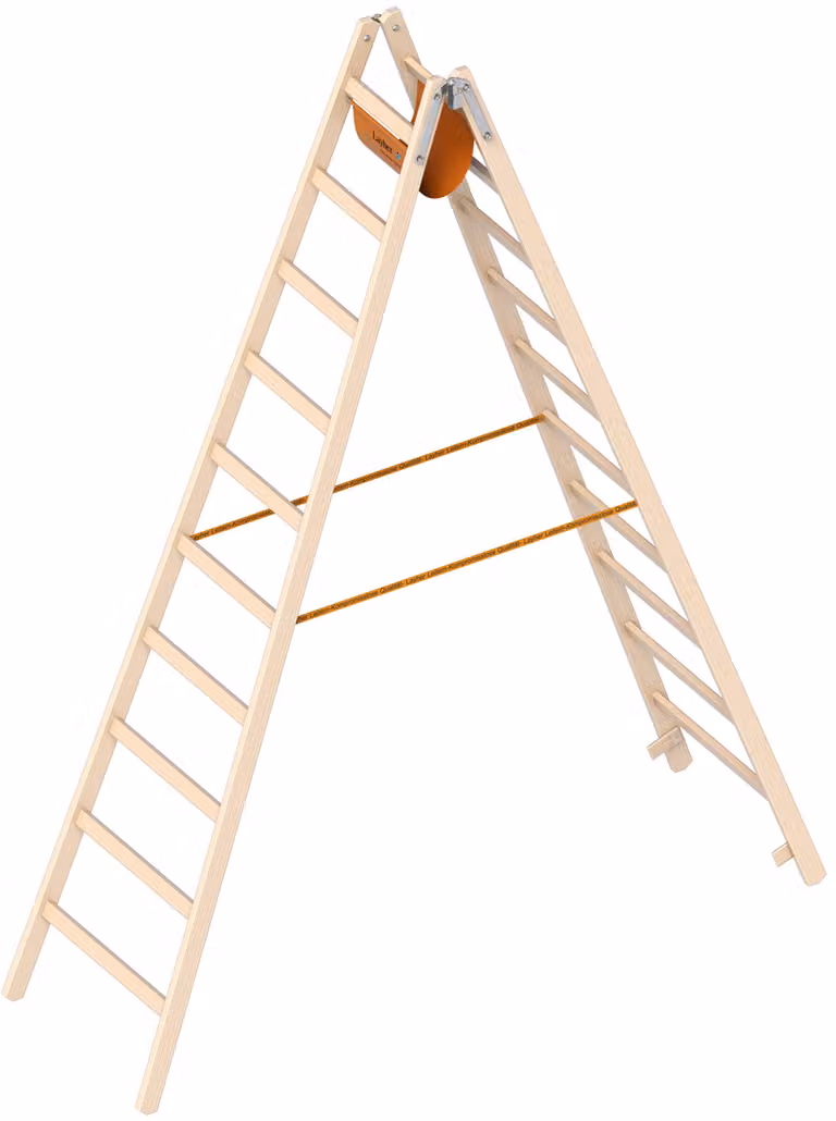 Layher Holzstehleiter 1038 2x10 Sprossen