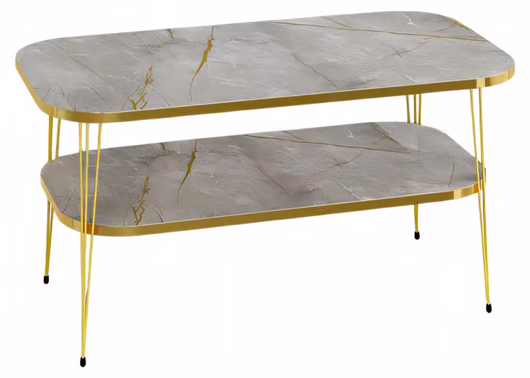 Eleganter grauer Couchtisch aus Holz mit modernem Design