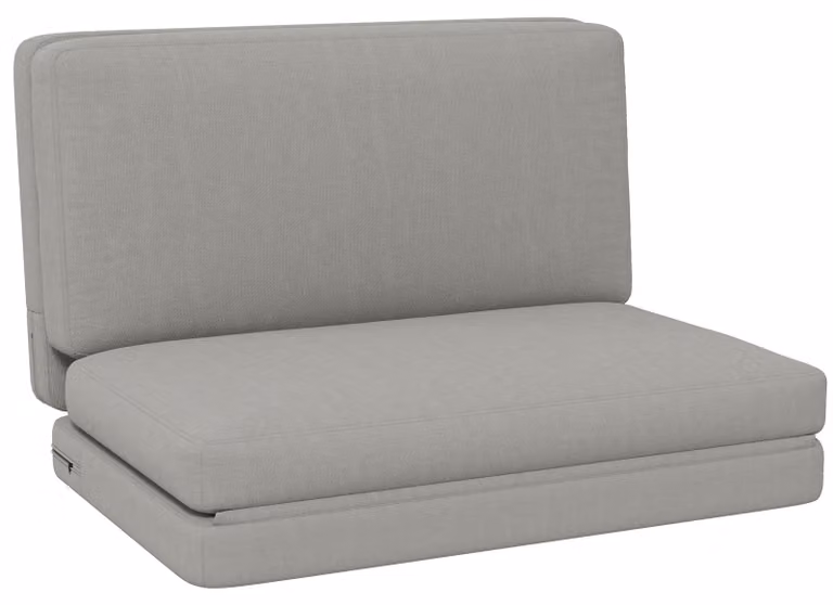Poltrona reclinabile 2 in 1 - Materasso per ospiti - Divano letto - Divano pieghevole - Grigio chiaro