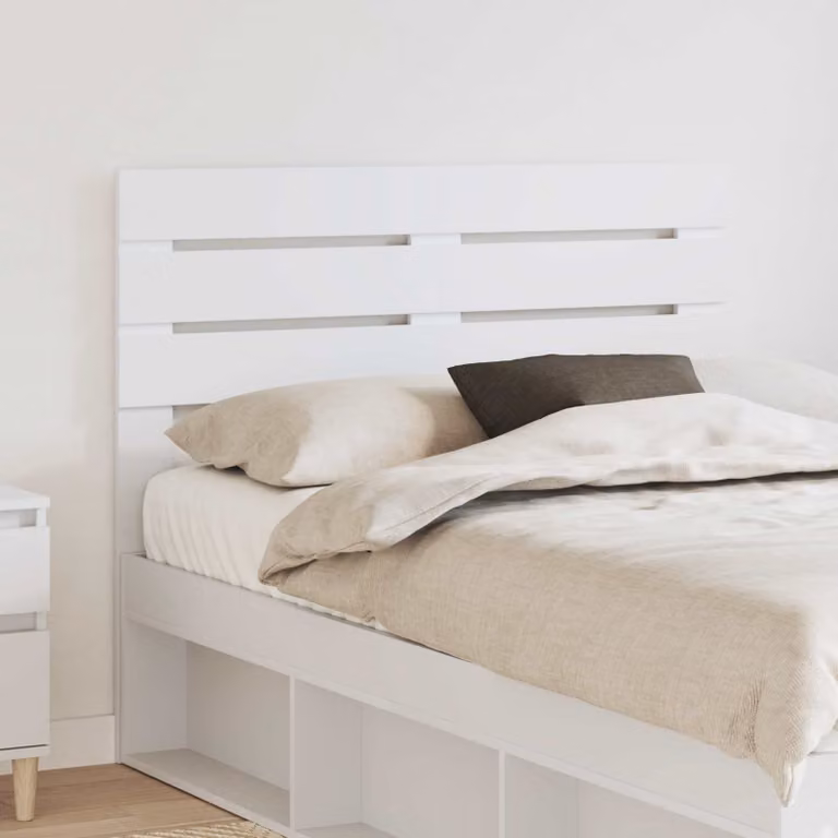 Testiera per letto moderna vidaXL in legno ingegnerizzato bianco