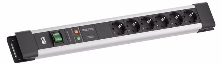 BACHMANN CONNECTUS 6xCEE7/3, 1xGVS 1xinterruttore 2,0m CEE7/7 Grigio