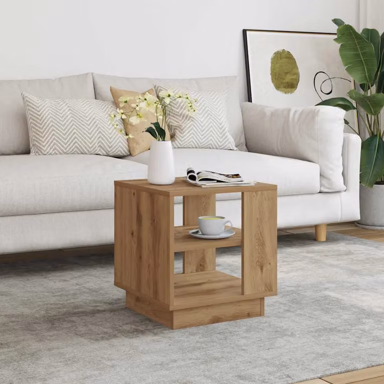 vidaXL Tavolino da Salotto Moderno in Legno Marrone L/P/H: 40 x 40 x 43 cm