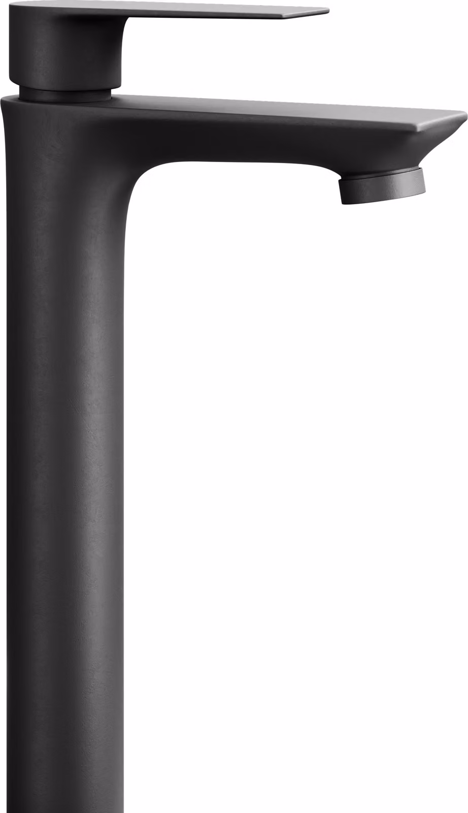 Miscelatore per lavabo Planetmöbel con cartuccia in Vetroceramica, miscelatore monocomando, altezza 29 cm, nero