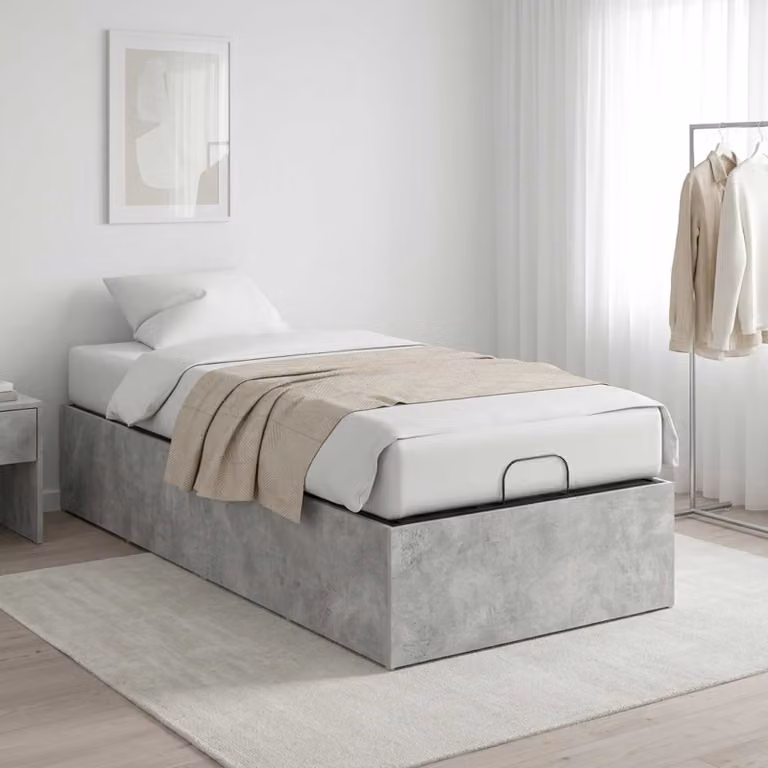 vidaXL Giroletto per rete letto regolabile Grigio Cemento L 80 cm x P 200 cm