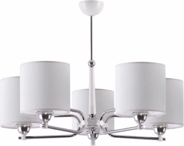 Lampadario classico bianco/cromo 5xE27 TWINGO Jupiter
