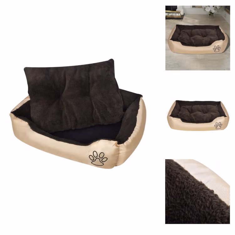 vidaXL Letto per cani beige e marrone XXL - Letti per cani